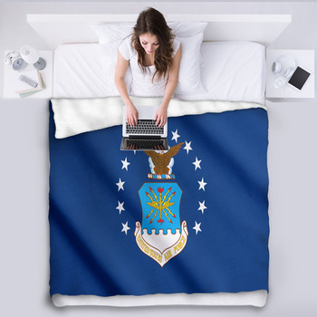 Waving Flag Of US Air Force Fleece Blanket