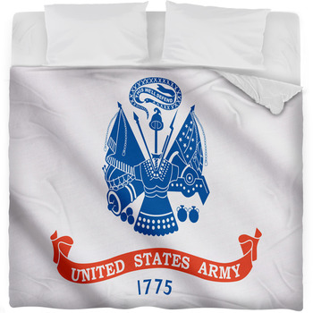 Waving Flag Of US Army Fleece Bed Blanket