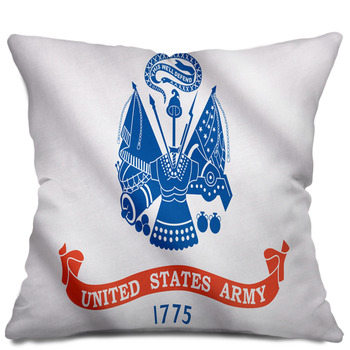 Waving Flag Of US Army Throw Pillow