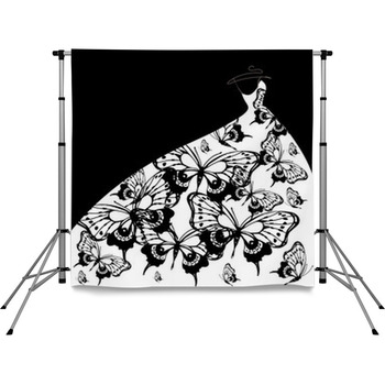 Wedding Dress Pole Pocket Backdrop