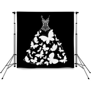 Wedding Dress Pole Pocket Backdrop