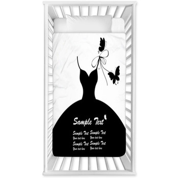 Wedding Dress Vector Baby Crib Comforter