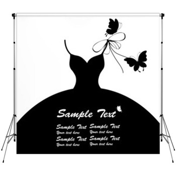 Wedding Dress Vector Fleece Backdrop