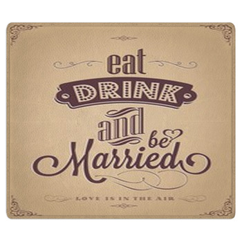 Wedding Invitation Vintage Typographic Area Rug