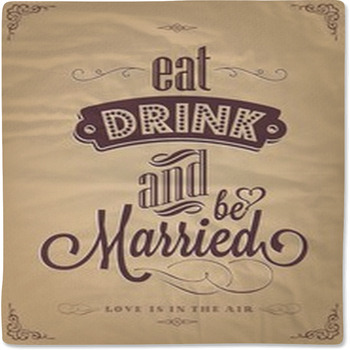 Wedding Invitation Vintage Typographic Baby Blanket