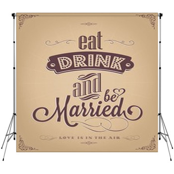 Wedding Invitation Vintage Custom Size Backdrop