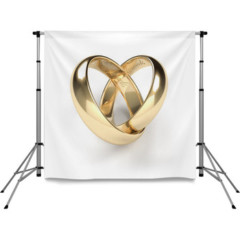 Wedding Rings, Engraved Pole Pocket Backdrop