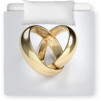 Wedding Rings, Engraved Toddler Duvet