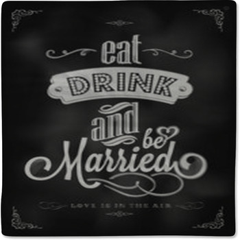 Wedding Typographic Invitation On Baby Blanket