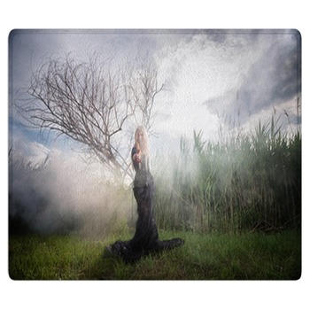 Weird Female Figure Beckoning Someone From The Bath Mat