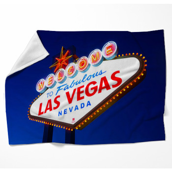 Welcome To Fabulous Las Vegas Sign Woven Throw Blanket