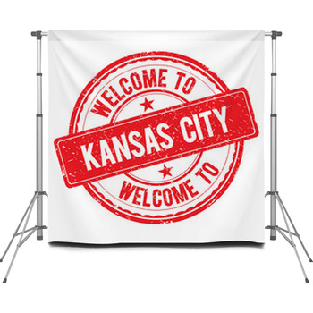 Welcome To Kansas City Stamp Custom Size Backdrop