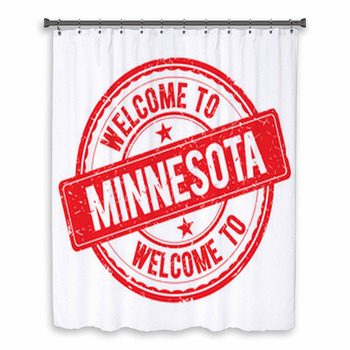 Welcome To Minnesota Stamp Custom Size Shower Curtain