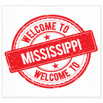 Welcome To Mississippi Stamp Custom Size Floor Mat