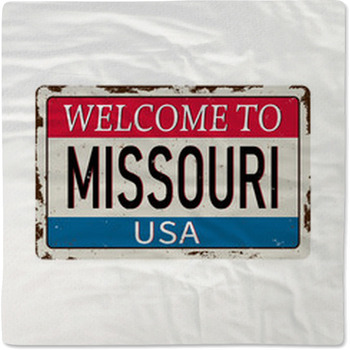 Welcome To Missouri Vintage Rusty Metal Baby Blanket