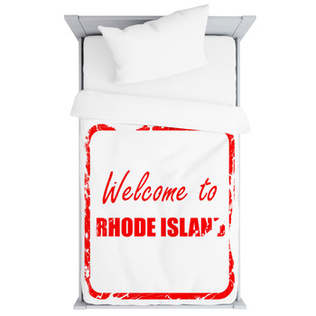 Welcome To Rhode Island Red Rubber Stamp Toddler Duvet