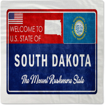 Welcome To South Dakota Grunde Sign Baby Blanket