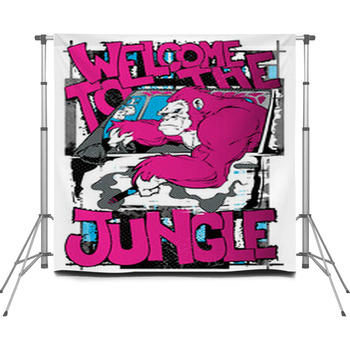 Welcome To The Jungle Custom Size Backdrop