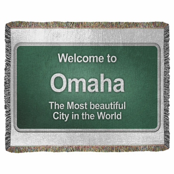 Welcome To Us Woven Throw Blanket
