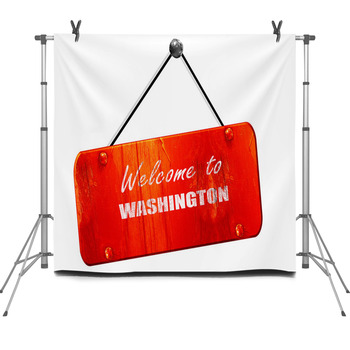 Welcome To Washington 3d Rendering Fleece Backdrop
