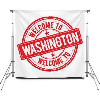 Welcome To Washington Stamp Custom Size Backdrop