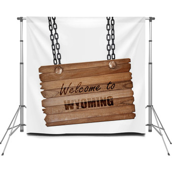 Welcome To Wyoming 3d Rendering Custom Size Backdrop