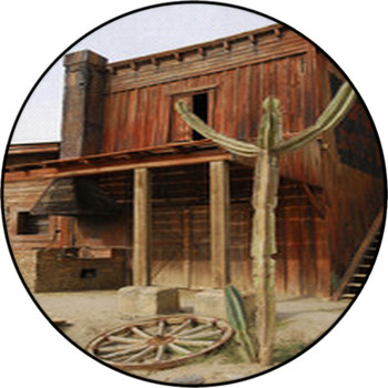 Western 10 Round Rug