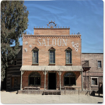 Western Style Saloon In An Old American Town Baby Blanket