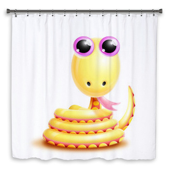 Whimsical Kawaii Cute Cartoon  Custom Size Shower Curtain