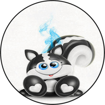 Whimsical Kawaii Cute Skunk Round Rug