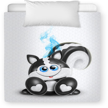 Whimsical Kawaii Cute Skunk Toddler Comforter