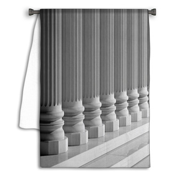 White Ancient Marble Pillars In A Row Towel