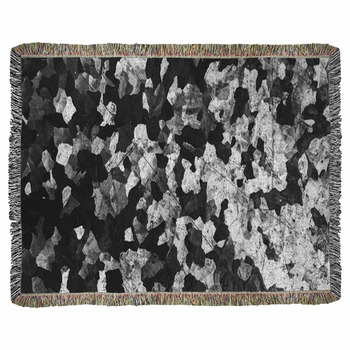 White Camouflage Background Woven Throw Blanket