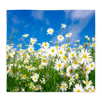 White Daisies Custom Size Floor Mat