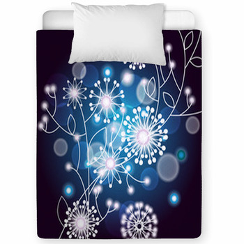 White Twig With Flowers Toddler Comforter