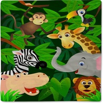 Wild Animals In The Jungle Baby Blanket