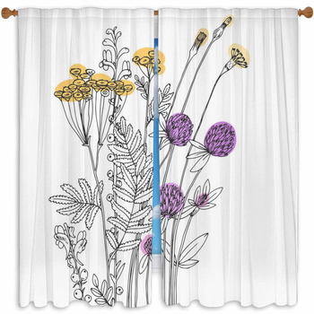 Wildflower Window Curtains