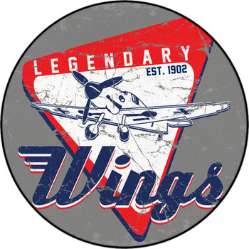 Wings Vector Graphic Design Round Rug