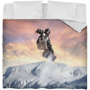 Winter Acrobatics Fleece Bed Blanket