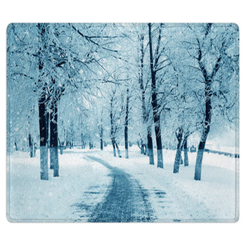 Winter Alley, Snowstorm Bath Mat