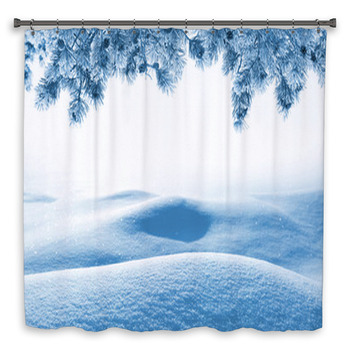 Winter Background Custom Size Shower Curtain