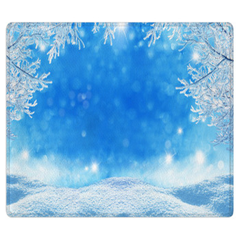 Winter  Christmas Background Bath Mat