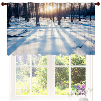 Winter Forest In China Custom Size Valance