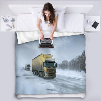 Winter Freight Fleece Blanket