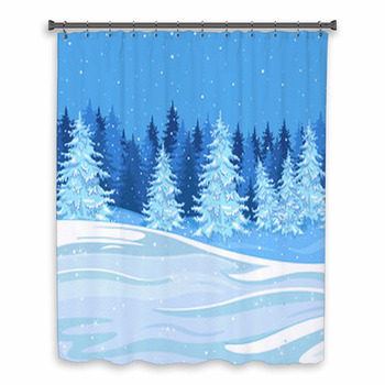 Winter Landscape Custom Size Shower Curtain