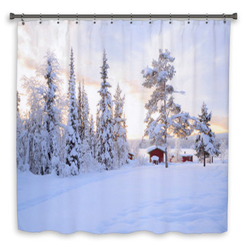 Winter Landscape Custom Size Shower Curtain