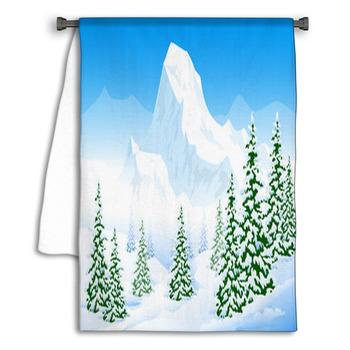 Winter Landscape- Vector Towel