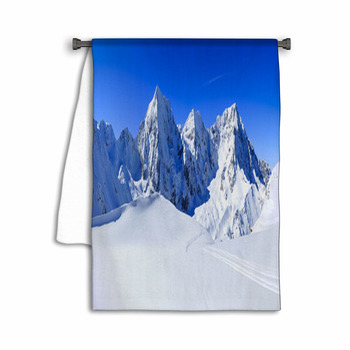Winter Mountains, Panorama - Italian Alps Towel