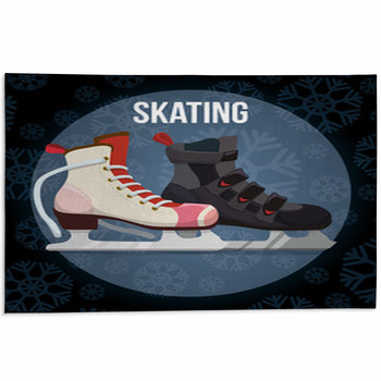 Winter Sport Design  Area Rug
