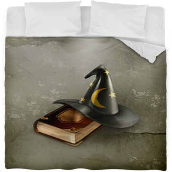 Wizard Hat And Old Book, Old-style Fleece Bed Blanket